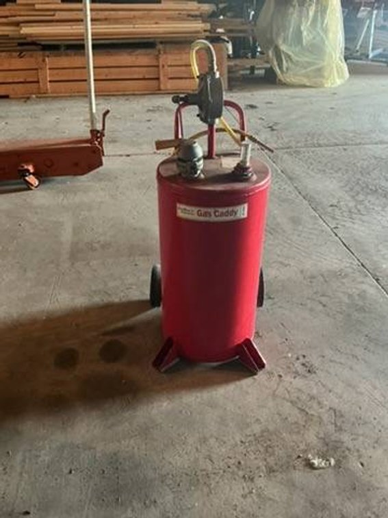 Upright Gas Caddy with Non-Functional Hand Pump