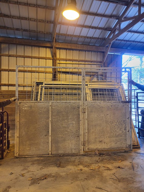 Horse Stall Panels Set with Gates and Solid Dividers