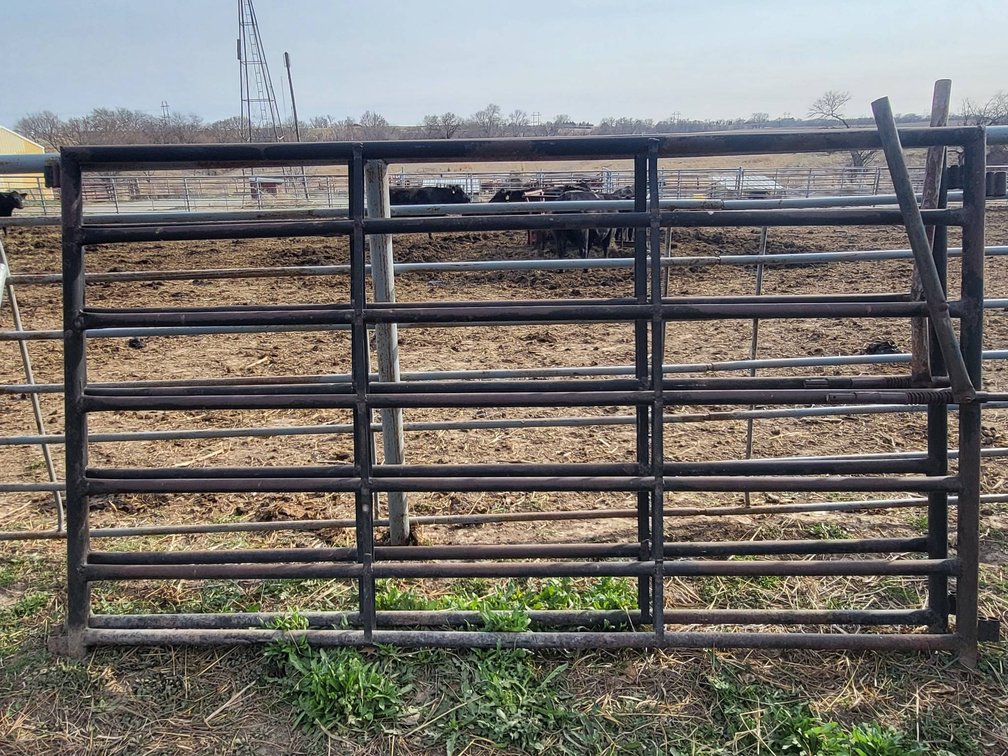 2 Steel Livestock Gates, 9' Long x 58" Tall