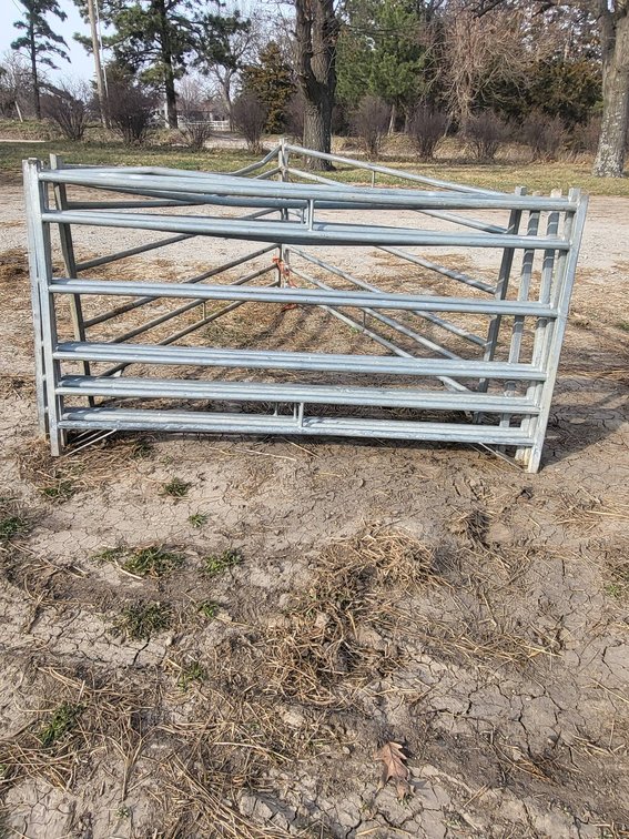 Qty 6 Galvanized Sheep Panels, 74" Long x 41" Tall, No Hinges