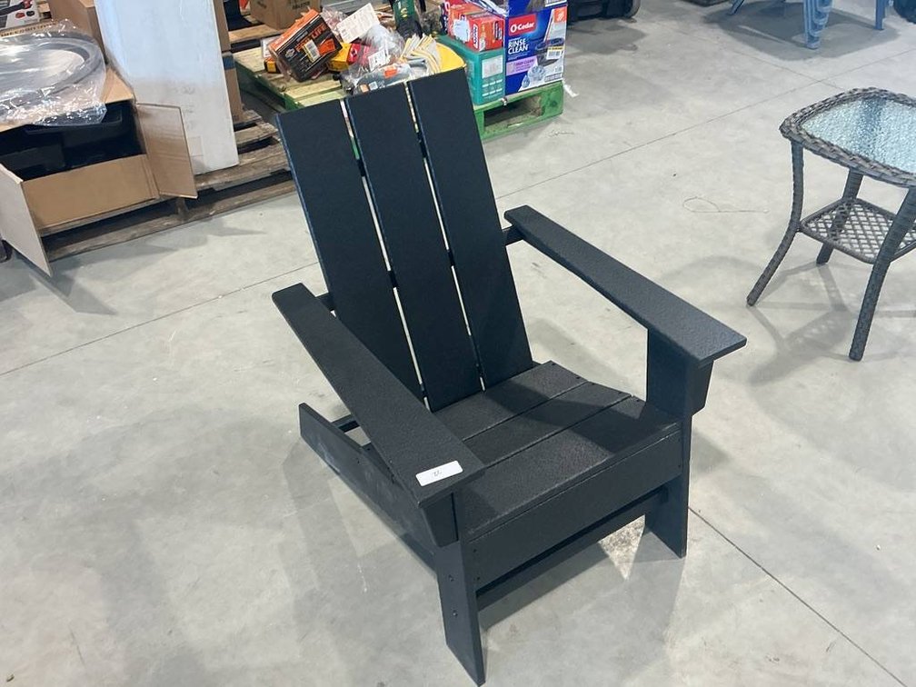 Black Modern Plastic Patio Adirondack Chair