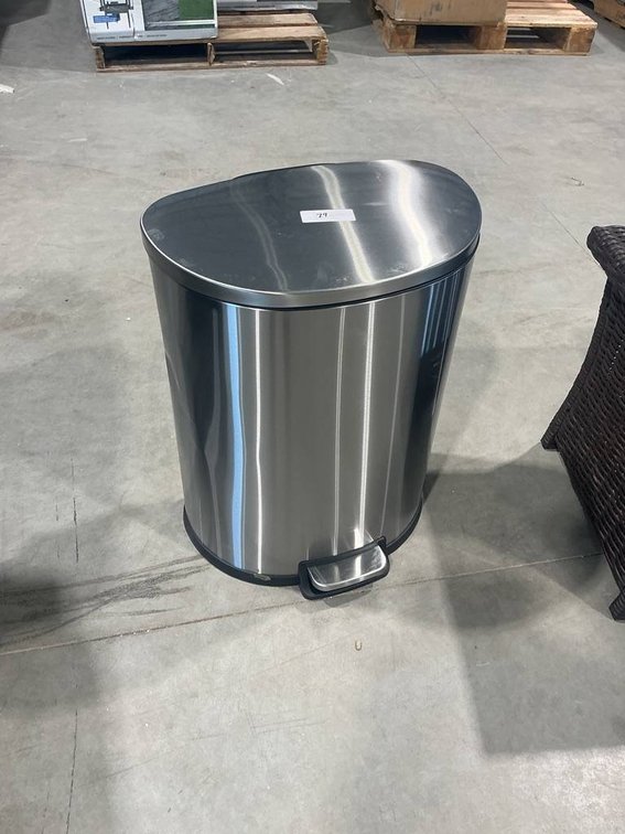 StyleWell 50 L Stainless Steel Semi-Round Step Trash Can