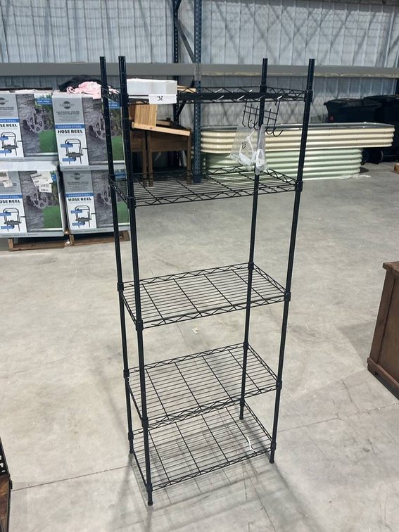 5-Tier Black Wire Shelving Unit