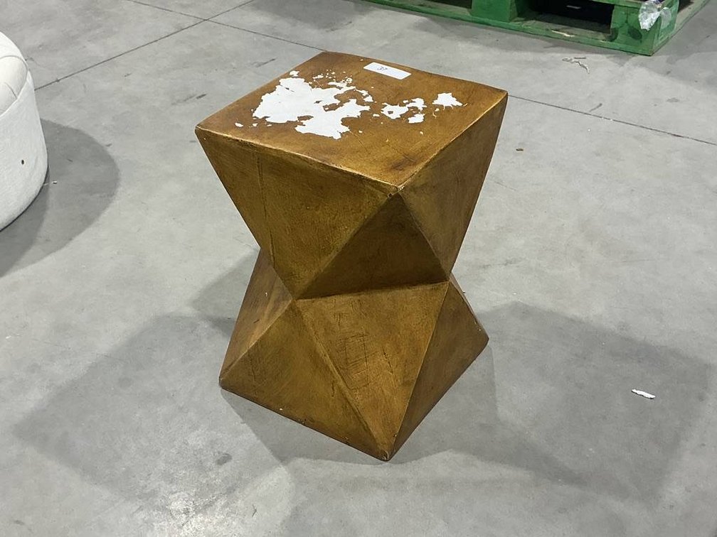 Natural Brown Lightweight Concrete Outdoor Accent Table