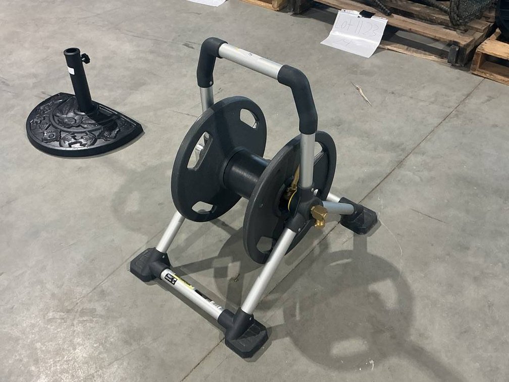 Gorilla Carts Aluminum Zero-Rust Hose Reel with Brass Connectors