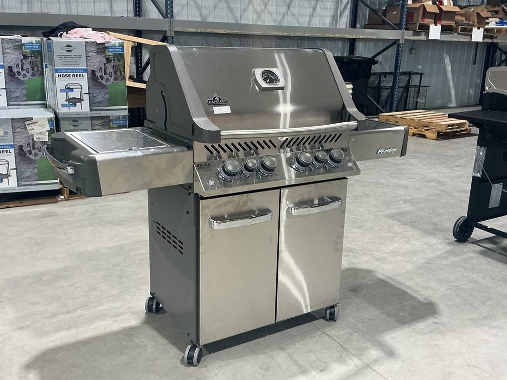 Napoleon Prestige Propane Grill With Rotisserie and Side Burner