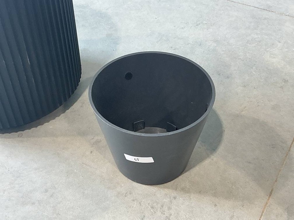12-Inch Grey Flower Pot