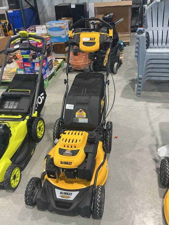 DeWalt 196cc Lawnmower with Rear-Wheel Drive and Grass Catcher