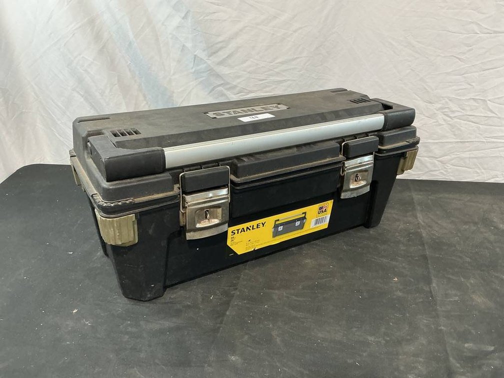 Stanley 26" Tool Box with Various Items Included