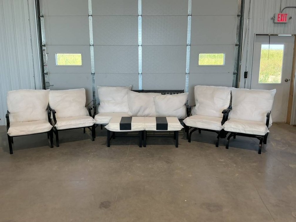 7-Piece Outside Patio Set with Cushions and Pillows