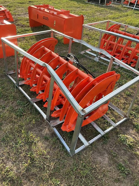 Unused Pabreak GRR270 64" Skid Steer Root Rake Clam Grapple Attachment