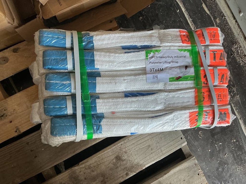 10 piece Heavy Duty Industrial Polyester Lifting Straps