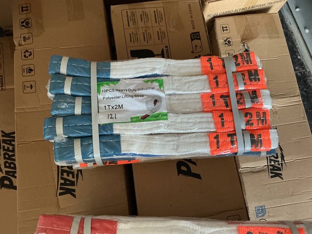 10 piece Heavy Duty Industrial Polyester Lifting Straps