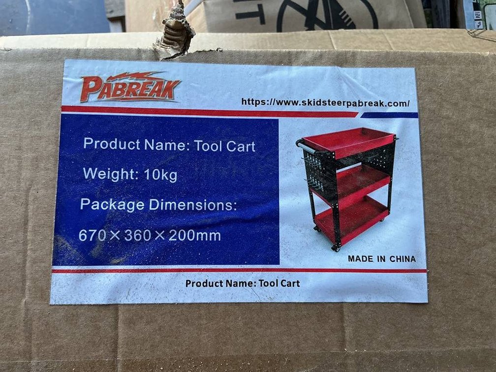 Unused Pabreak 3-Tier Tool Cart