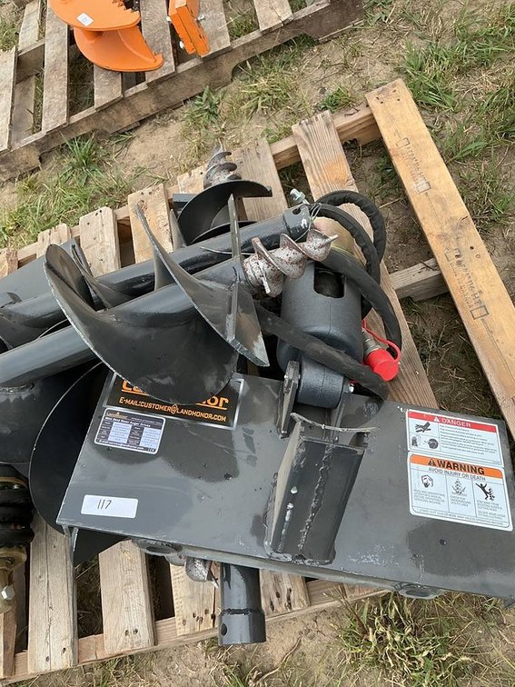 Unused Landhonor Mini Skid Steer Auger Drive & 2 Bits