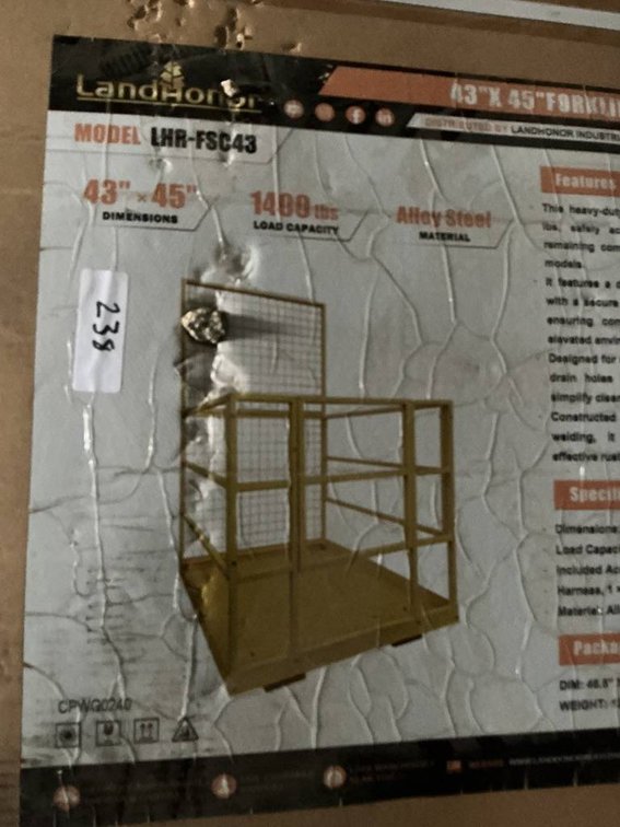 Unused Landhonor 43"x45" Forklift Safety Cage