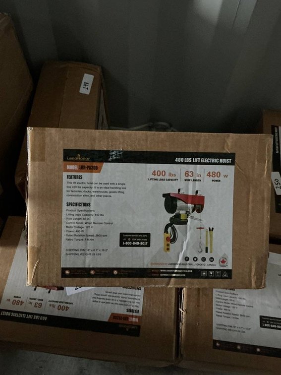 Unused Landhonor 400 lb Lift Electric Hoist