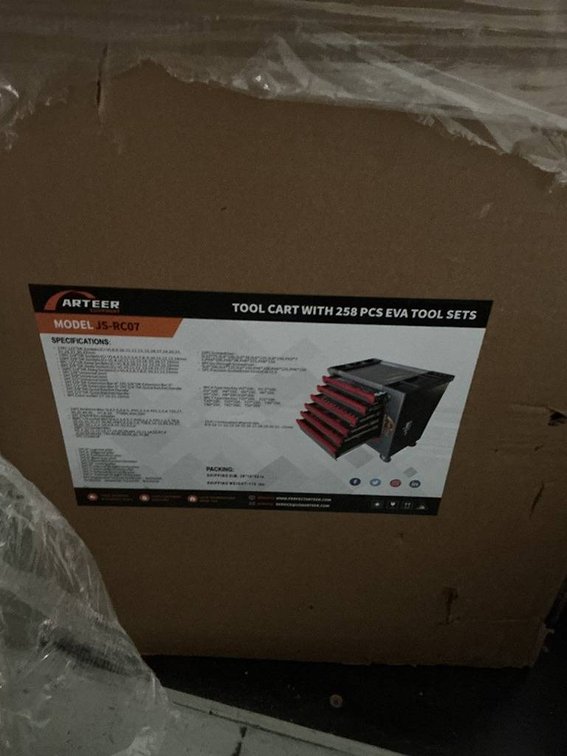 Unused Arteer Tool Cart w/258 pcs EVA Tool Set