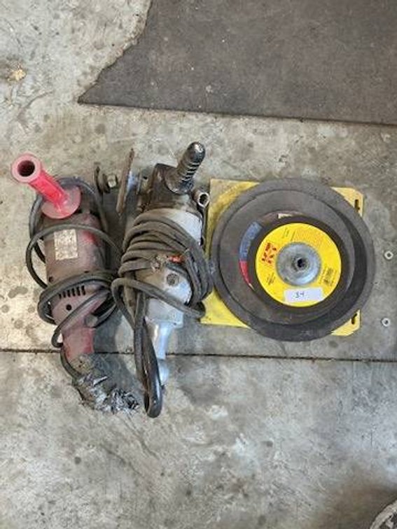 2 - Disc Wheel Grinders & 3 - Blades