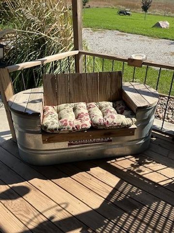 Homemade Stock Tank Loveseat