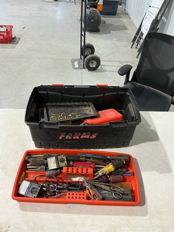 Black and Decker Tool Box with Assortment of Tools