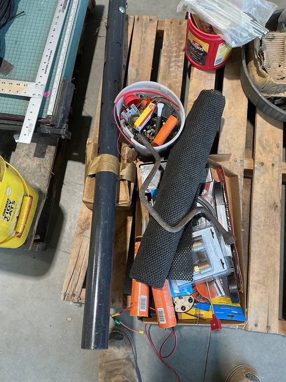 Lot of Paint Strippers, Serpentine Belt, Washing Machine Valve, Pneumatic Foot Valve, Nuts and Bolts, Wire, and Bathroom Silicone, and more