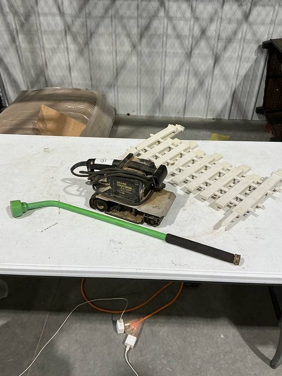 Sears Craftsman Belt Sander and 2- Small Fence Panels