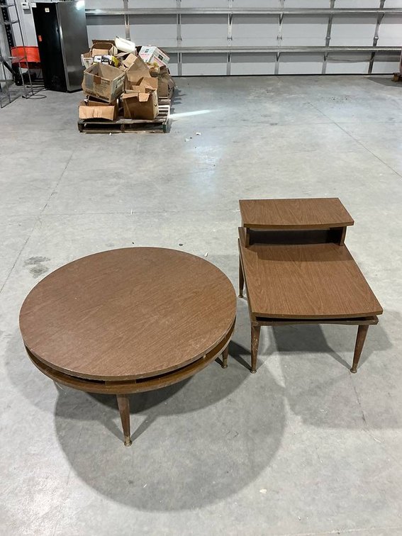 Wooden Coffee Table and Tiered Side Table