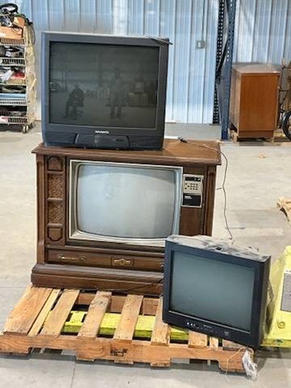 3- Vintage Box TV's