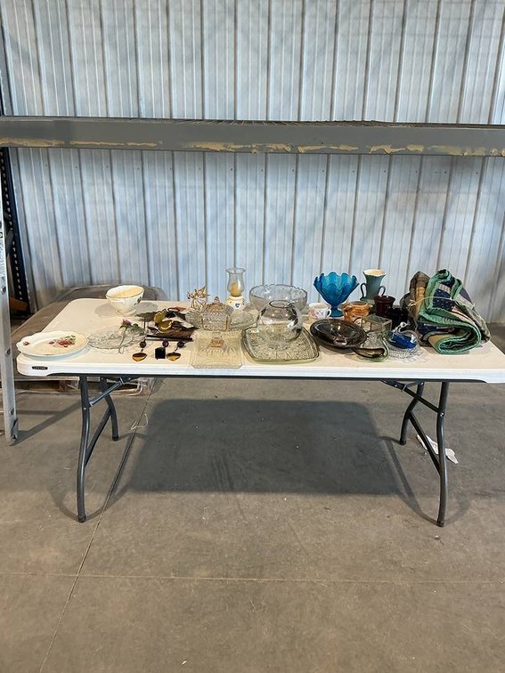 Bohemia Crystal Decorative Vase, Teleflora Bowl, Eureka Glass Plate, Glass Swan Collectibles, Glass Serving Dishes, Wind Chime, Coffee Mugs, and More