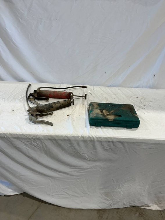 Two Grease Guns and a Tap and Die Set