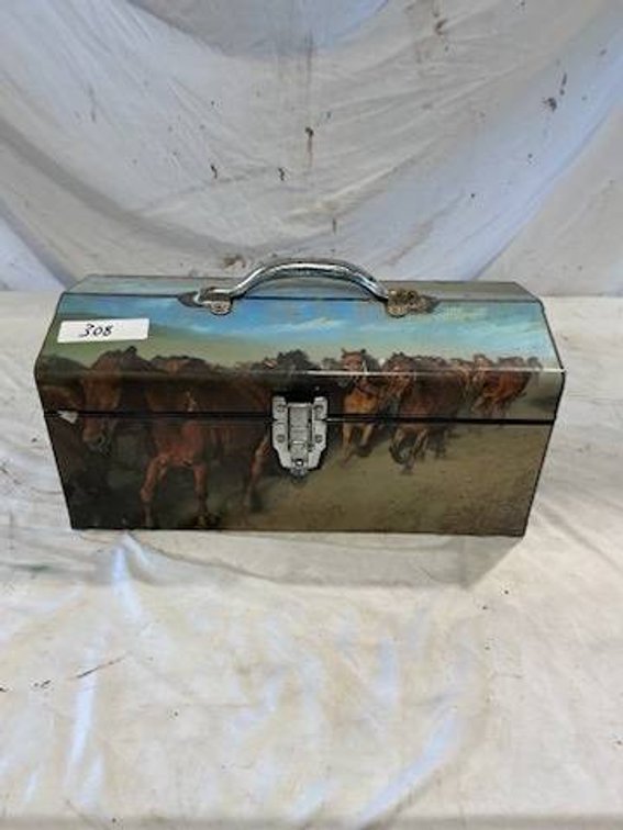16"x7" Tool Box with Horse Design