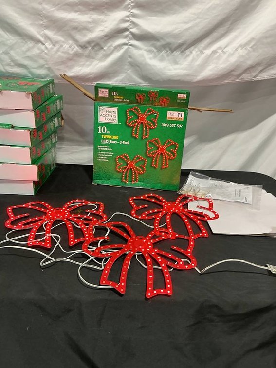 Home Accents Holiday LED Bows 3 pack lights
