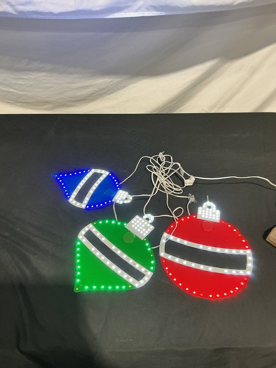Home Accents Holiday Ornaments 3 pack lights