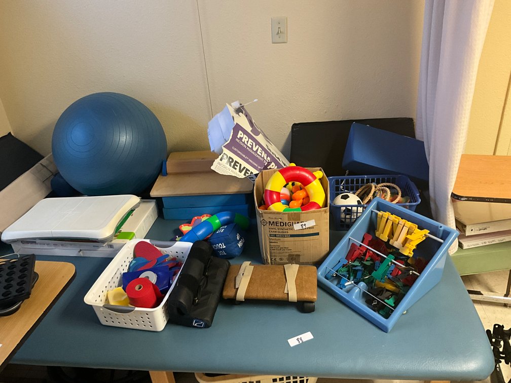 Contents on bed