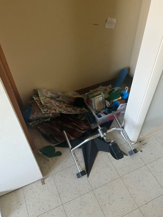 Contents of closet