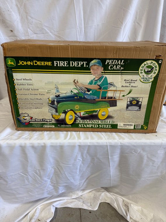 GearBox Toys John Deere Fire Dept. Pedal Car