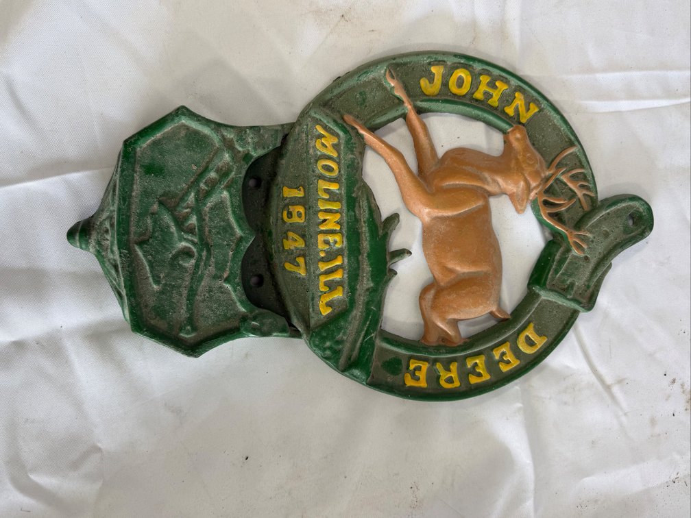 John Deere Cast Iron Decor Piece