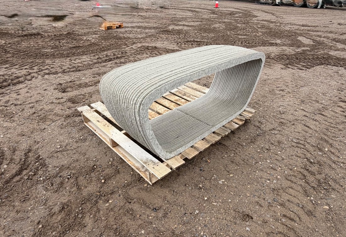 Unused 3D Print  Cement Bench