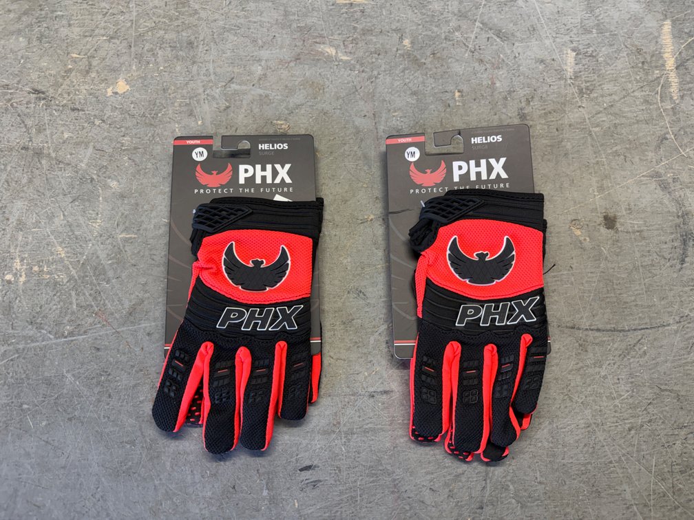 (2) Unused Pairs of PHX Helios Gloves - Youth M