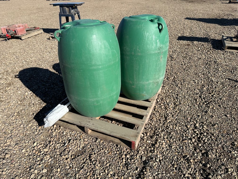(2) Plastic Barrels