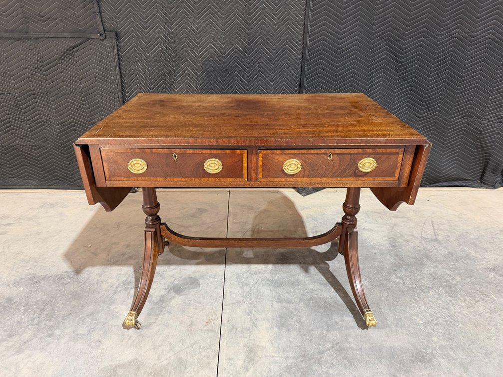 Vintage English Regency-style Drop Leaf Writing Desk