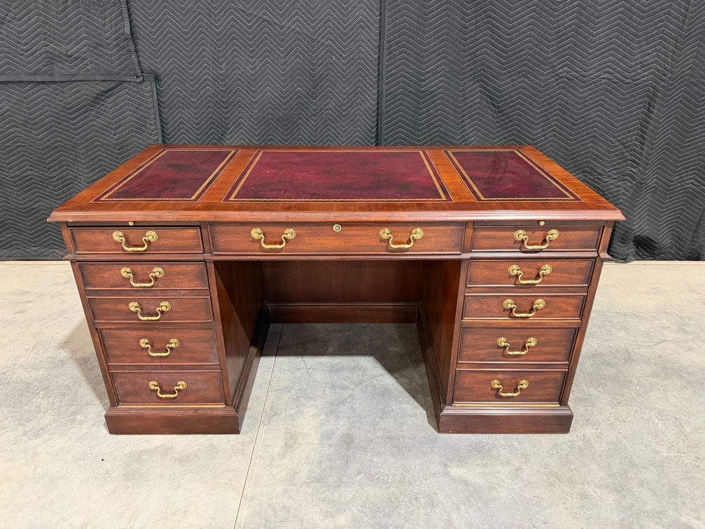 Vintage Henkel Moore Executive Double-Pedestal Desk