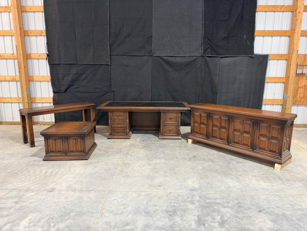 (4 pc) Vintage Alex Stuart Design Executive Office Suite