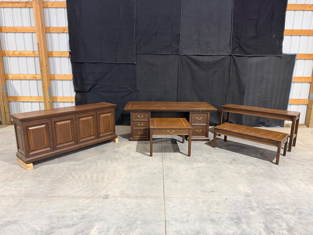(5 pc) Vintage Alex Stuart Design Executive Office Suite