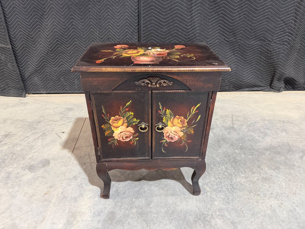 Floral Accent Cabinet