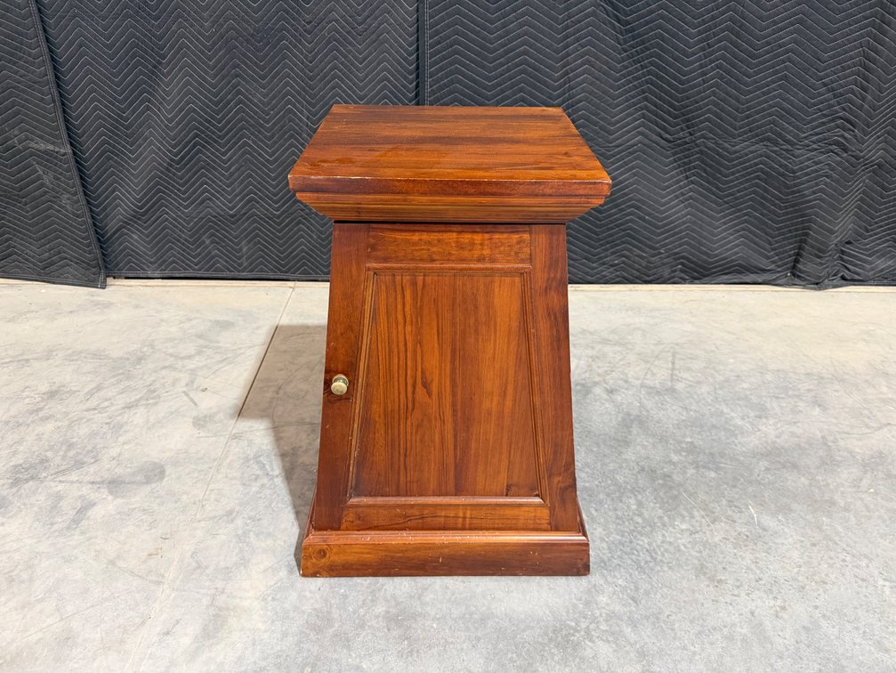 Tapered Wooden Pedestal Cabinet