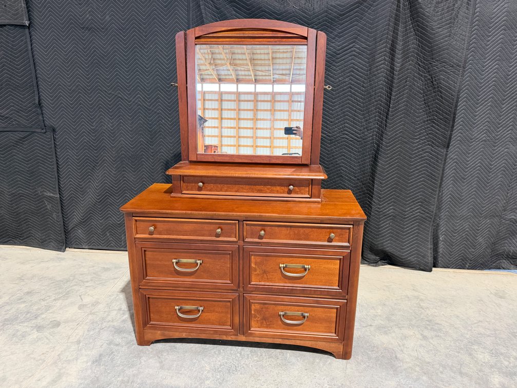 Stanley 6-Drawer Dresser w/ Swivel Mirror