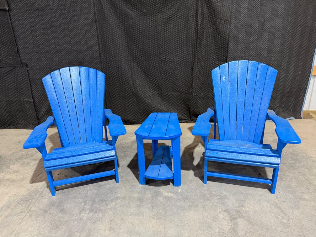 Blue Resin Adirondack Set