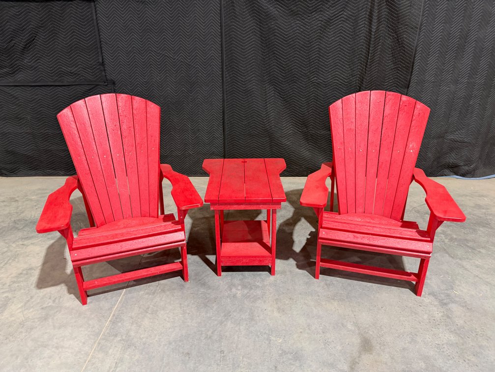 Red Resin Adirondack Set